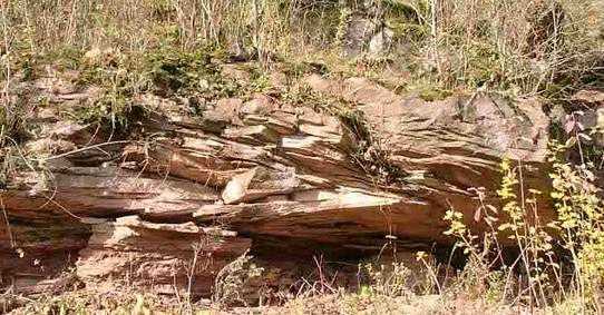 Kreuzschichtung an der Bronnbacher Straße